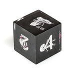 Funny Skull Black Resin DND Dice Set + Silver Numbers