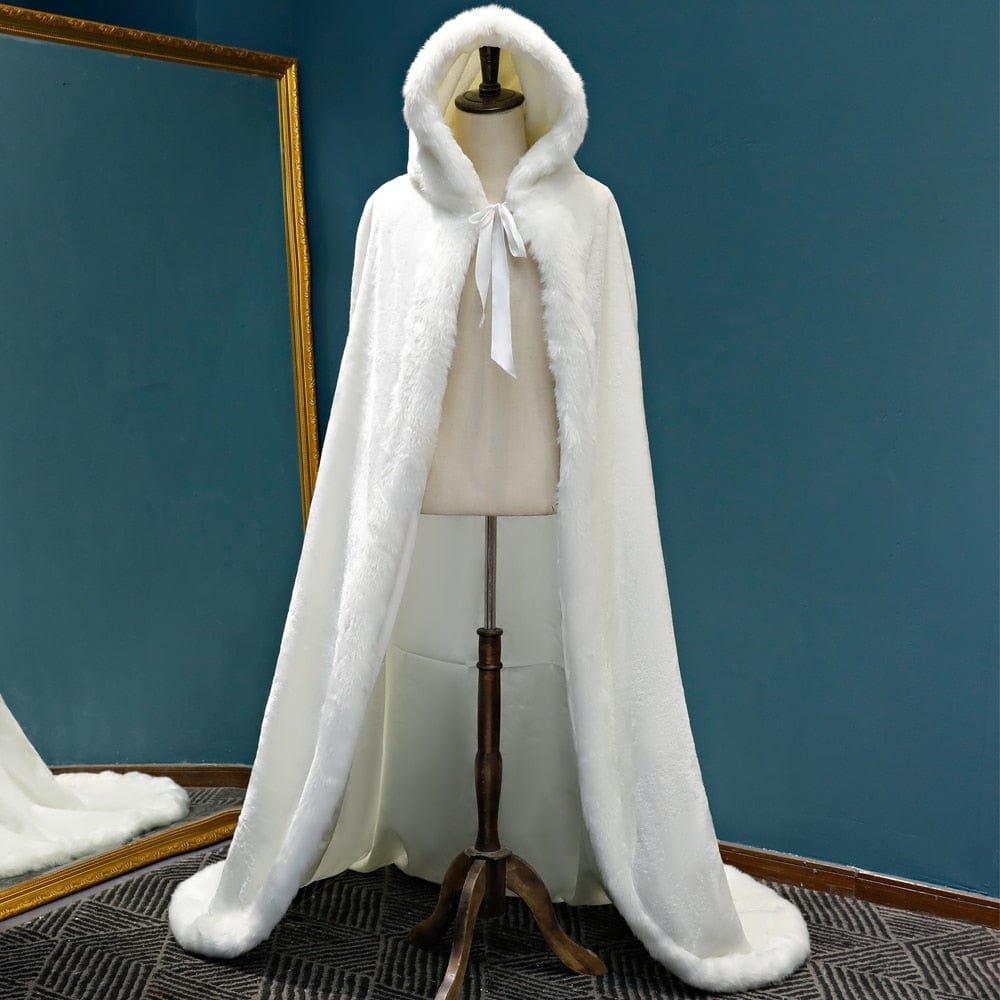 Fur-Lined Winter Viking Hooded Cloak