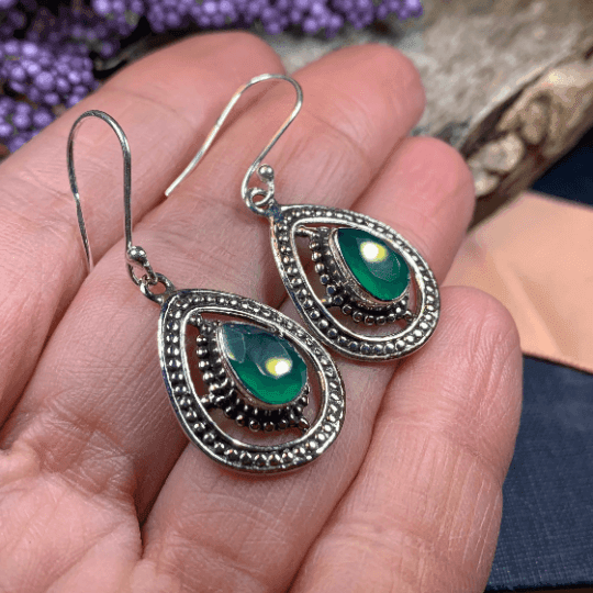 Arela Celtic Goddess Earrings - Moonstone