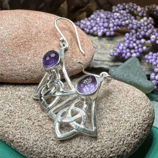 Ella Celtic Knot Earrings - Carnelian