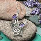 Ella Celtic Knot Earrings - Amethyst