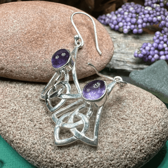 Ella Celtic Knot Earrings - Carnelian