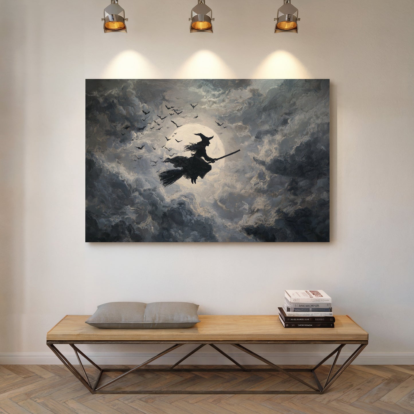 Midnight Flight Under Moonlit Skies