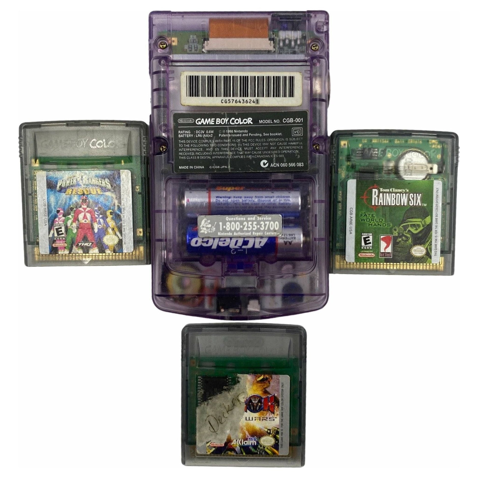 Game Boy Color Atomic Purple (3 Game Bundle)