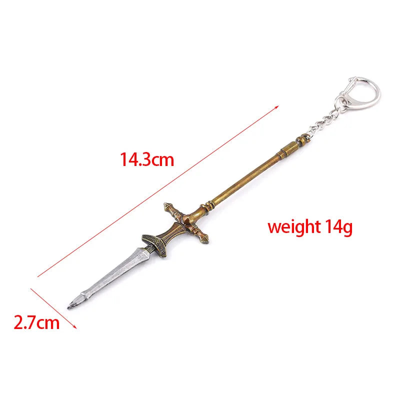 Game Dark Souls Artorias Sword Keychains Sun Knight Shield Ornstein Sword Smough Hammer Key Chain Pendant Cosplay Jewelry Gifts