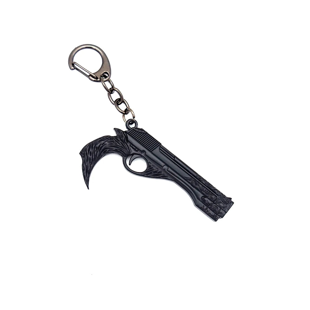 Game DMC Keychain Dante Sword Rebellion Awakening Keyring Nero Red Queen Keychains Revolver Ebony & White Ivory Car Key Ring