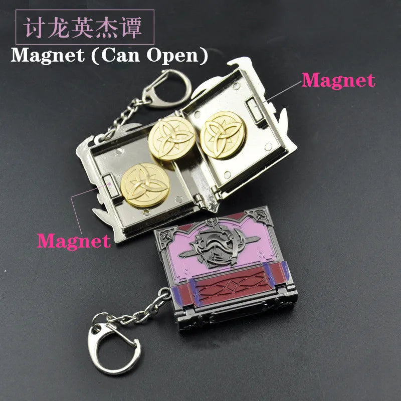 Game GS Impact Keychain Anime Cosplay Tartaglia Xiao Mask Pendant Keyring Alloy Key Chains Necklace Toy Jewelry Collections