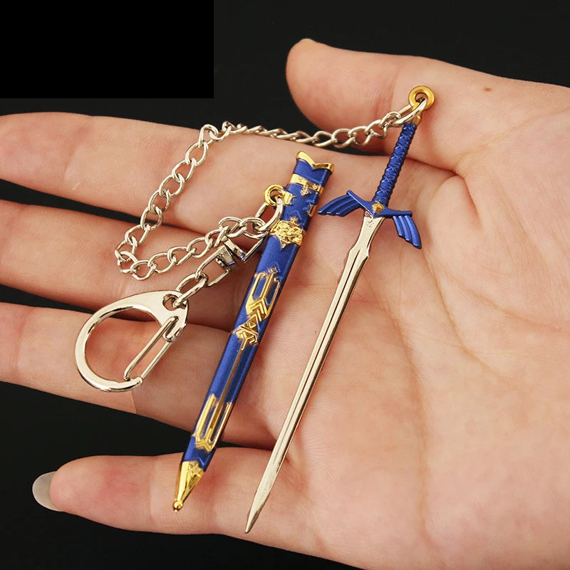 Game Zelda Link Master Sword Cosplay Keychain Unisex Openable Sword Pendant Keyrings Jewelry Accessories Key Chains Gifts