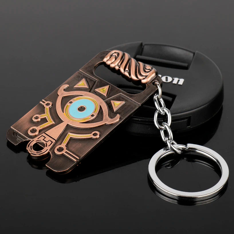 Game Zeldas Keychain Breath of the Wild Sheikah Eye Sword Shield Keyring Cosplay Accessories Key Chains Men Women Jewelry Gifts