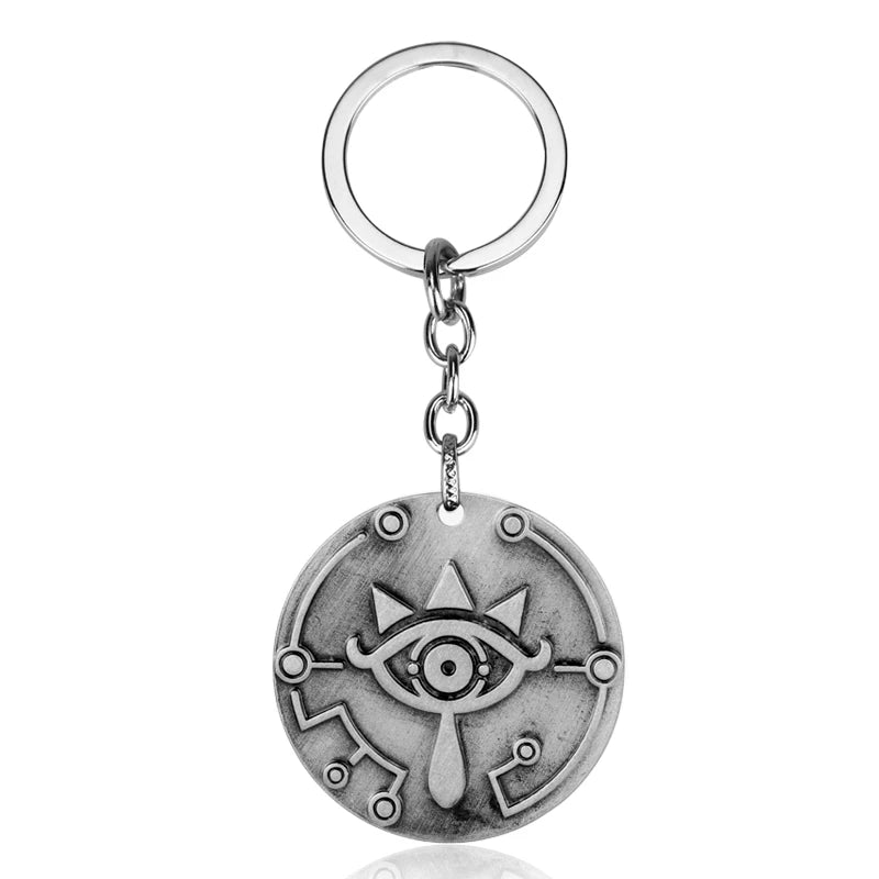 Game Zeldas Keychain Breath of the Wild Sheikah Eye Sword Shield Keyring Cosplay Accessories Key Chains Men Women Jewelry Gifts