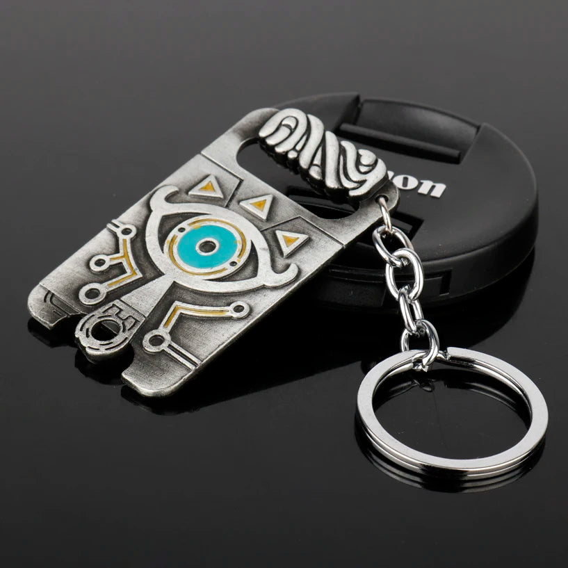 Game Zeldas Keychain Breath of the Wild Sheikah Eye Sword Shield Keyring Cosplay Accessories Key Chains Men Women Jewelry Gifts