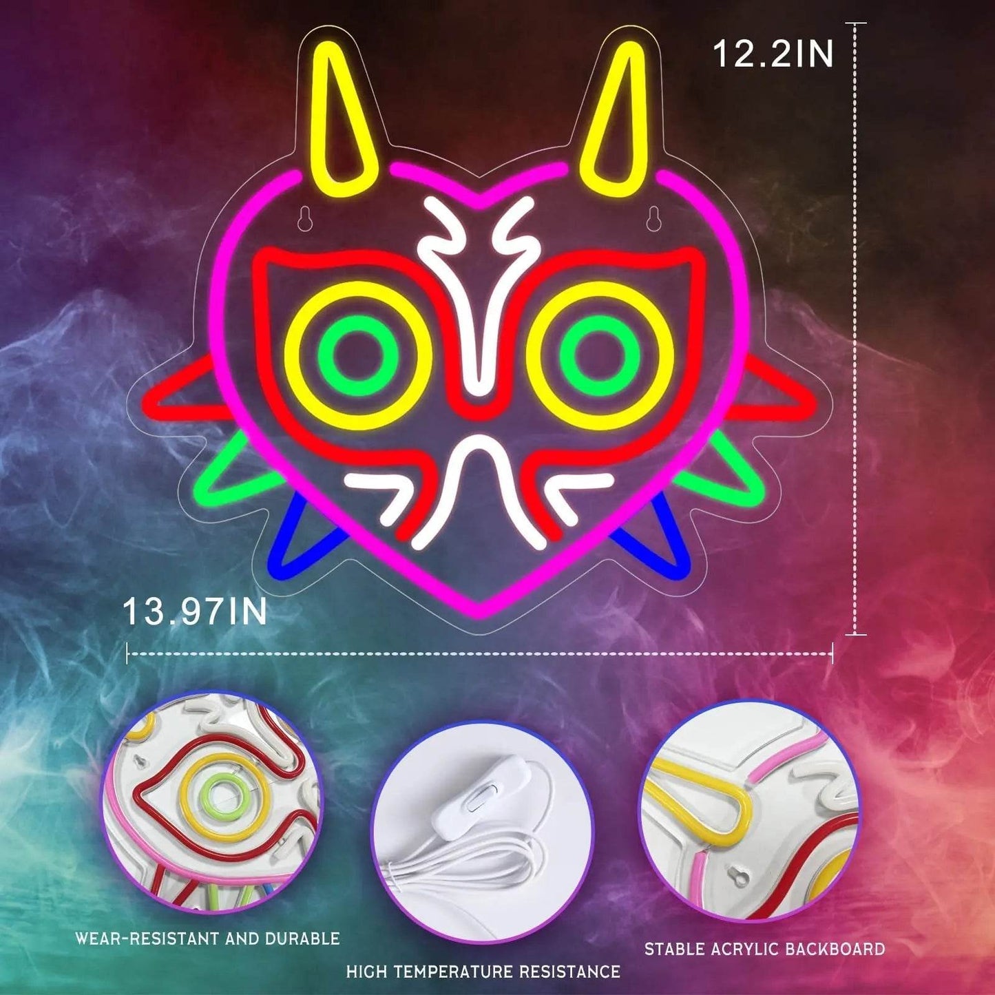 Gamer Neon Sign – USB Powered LED Gamepad Neon Light for Gaming Room Decor - Gamepad Neon Sign