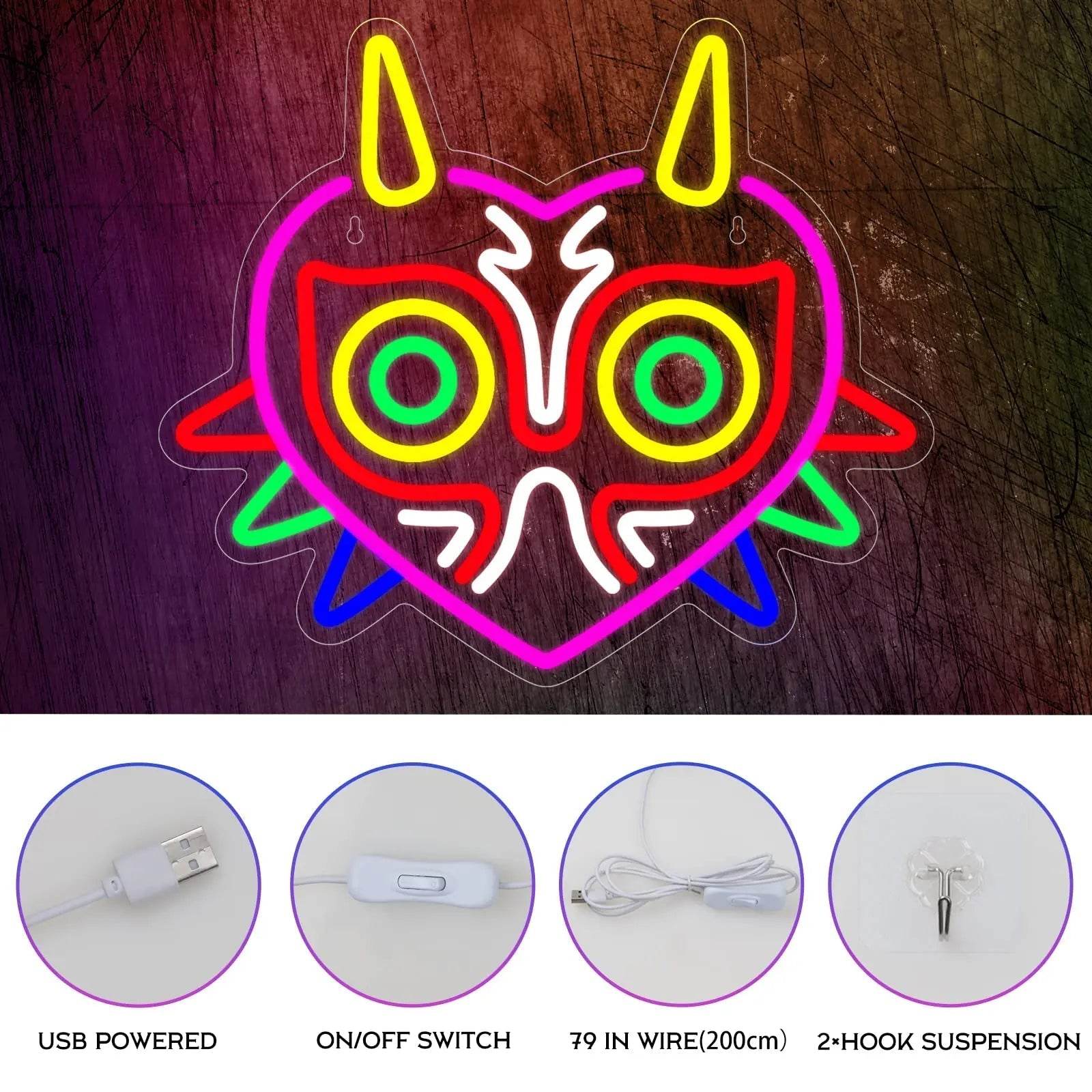 Gamer Neon Sign – USB Powered LED Gamepad Neon Light for Gaming Room Decor - Gamepad Neon Sign