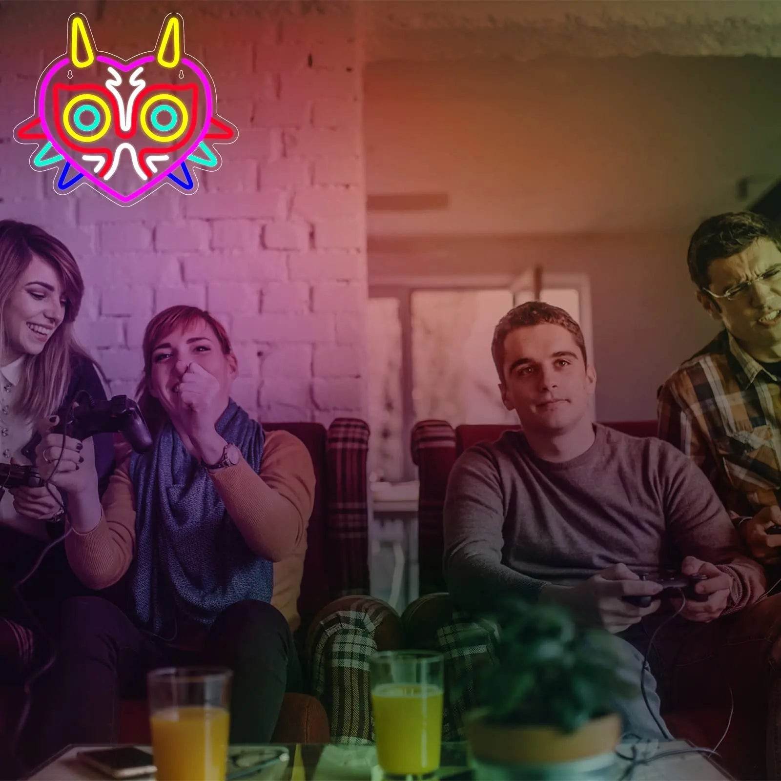 Gamer Neon Sign – USB Powered LED Gamepad Neon Light for Gaming Room Decor - Gamepad Neon Sign