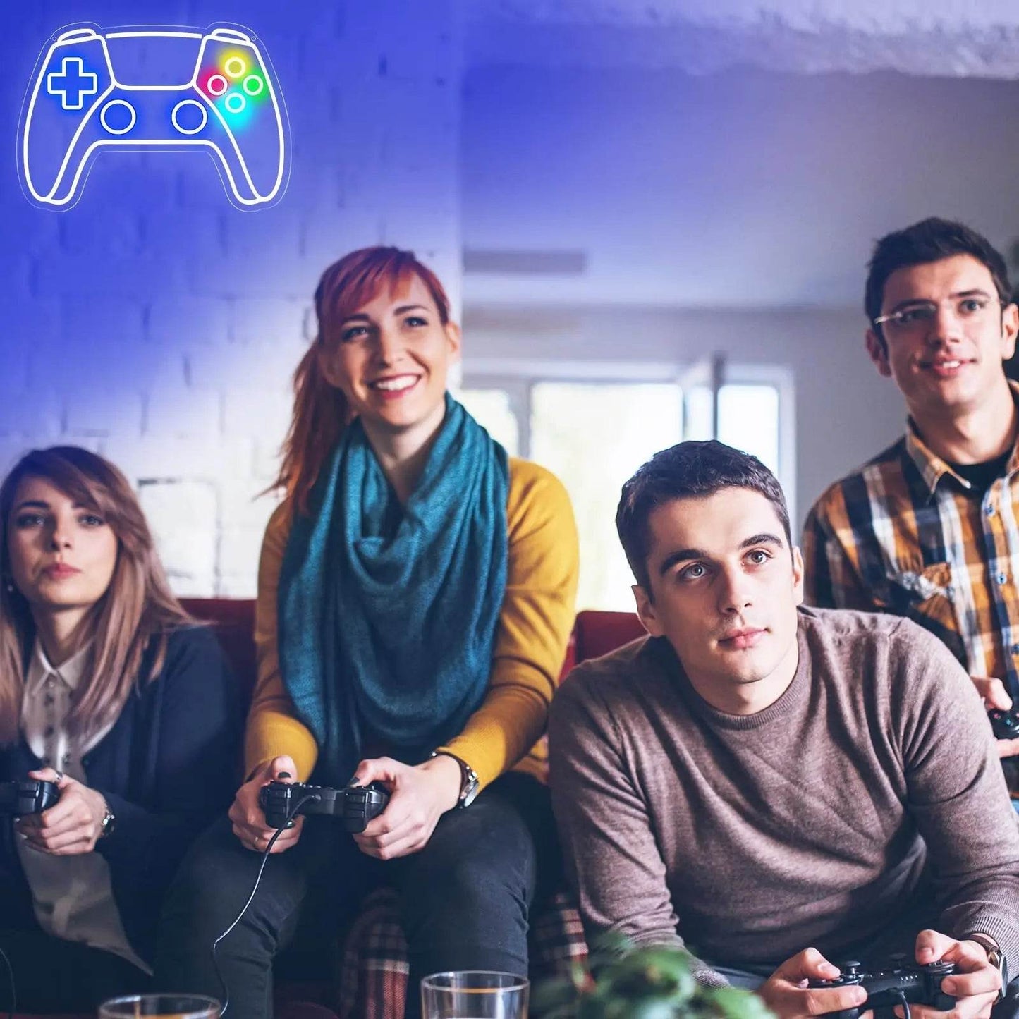 Gamer Neon Sign – USB Powered LED Gamepad Neon Light for Gaming Room Decor - Gamepad Neon Sign