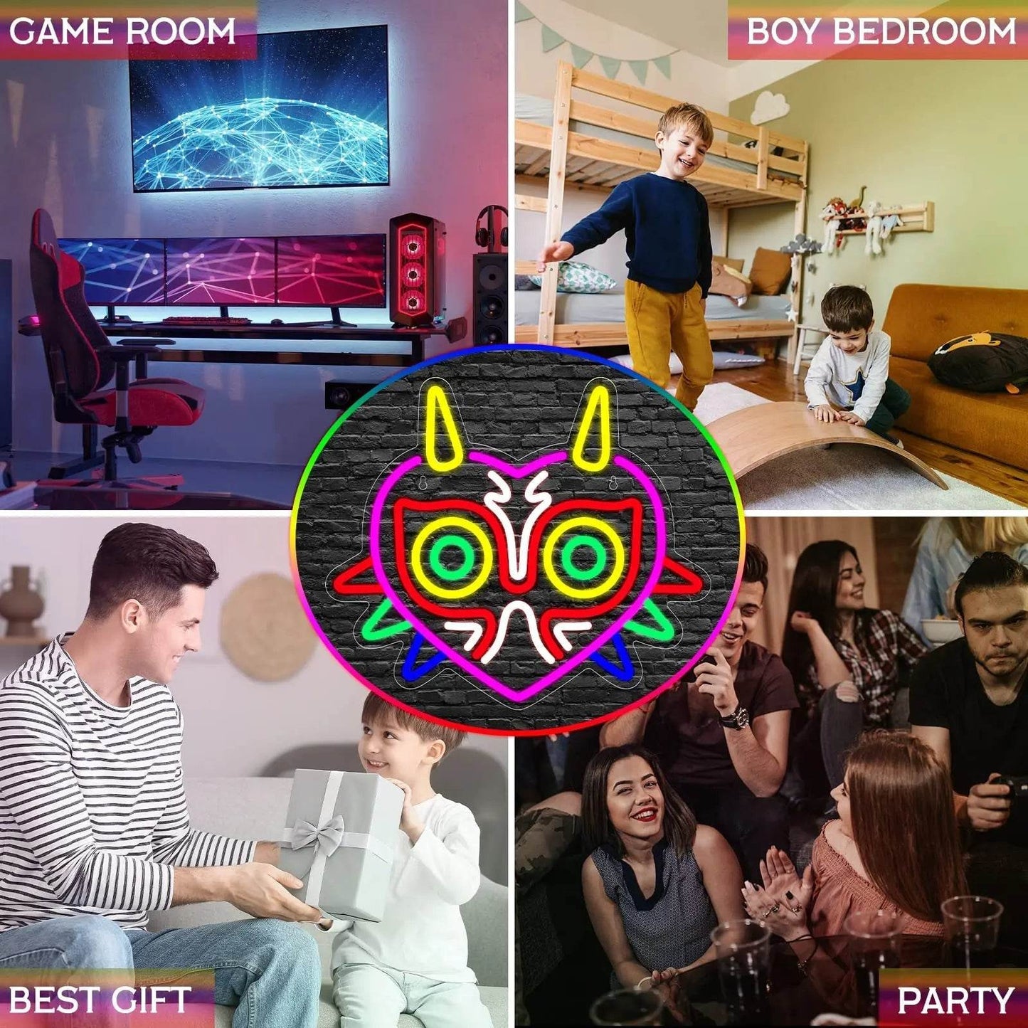 Gamer Neon Sign – USB Powered LED Gamepad Neon Light for Gaming Room Decor - Gamepad Neon Sign