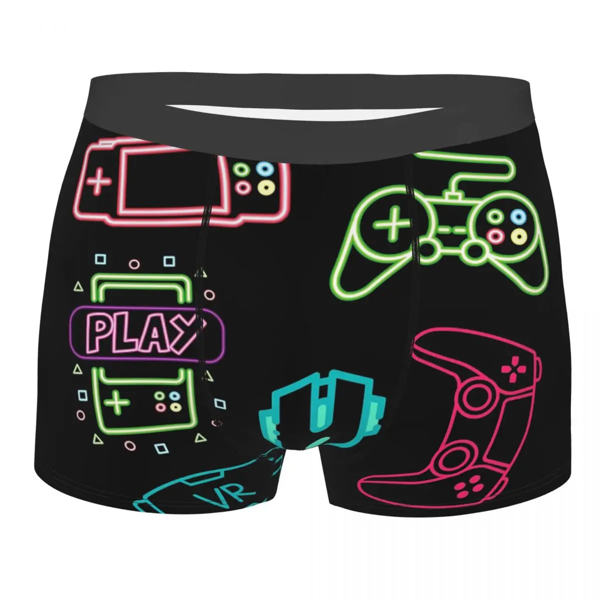 Games Play Now With Neon Man's Boxer Briefs Underpants buttons Highly Breathable High Quality Gift Idea