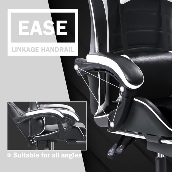 Gaming Chair, Ergonomic Video Game Chair for Adults, Adjustable Height Pu Leather Gamer Chair Office Desk Chair, Computer Chair with Wheels