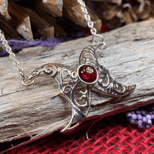 Morgana Moon Necklace - Amethyst