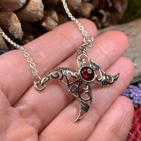 Morgana Moon Necklace - Amethyst