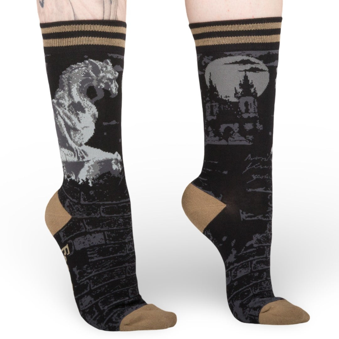 Gargoyle Guardian Crew Socks