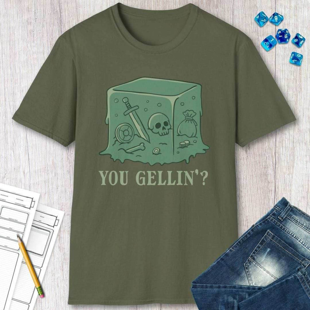 Gelatinous Cube Shirt - Military Green / S