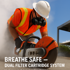Respirator Mask with Dual Filtration for Dust