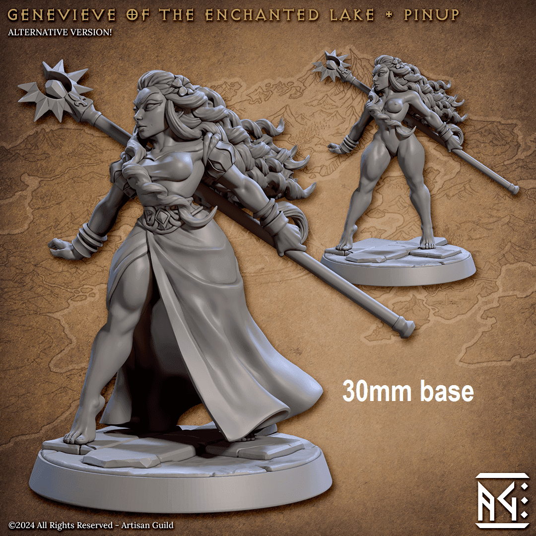 Genevieve of the Enchanted Lake (Female Human Priestess) - With Dress