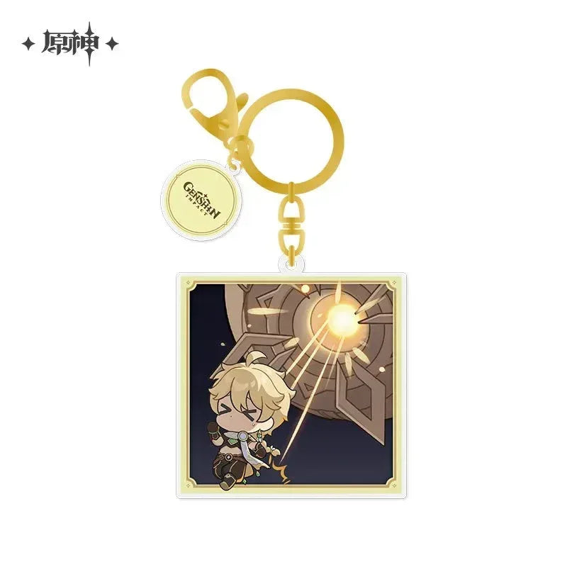 2023 Game Art Exhibition Series Chibi Acrylic Keychain Genshin Impact