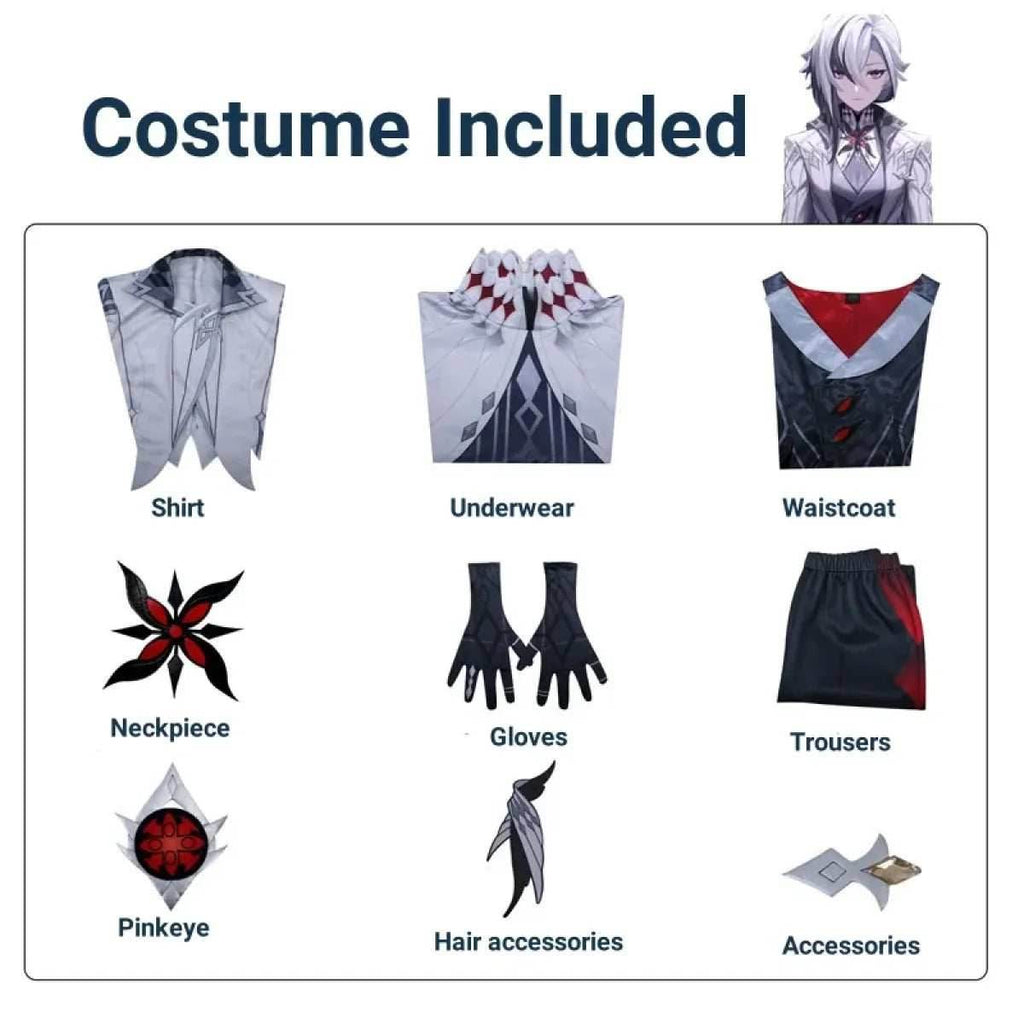 Arlecchino The Knave Cosplay – Genshin Impact Fatui Harbinger - S / Wig Only(one size)