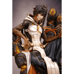 Zhongli, the Geo Archon - 26cm Genshin Impact Collectible PVC Action Figure - Zhongli / No Box