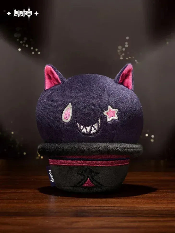 Magic Show Series Lyney Weird Smile Fun Toys Hat Hat Cat Slow Rebound Plush Keychain Genshin Impact