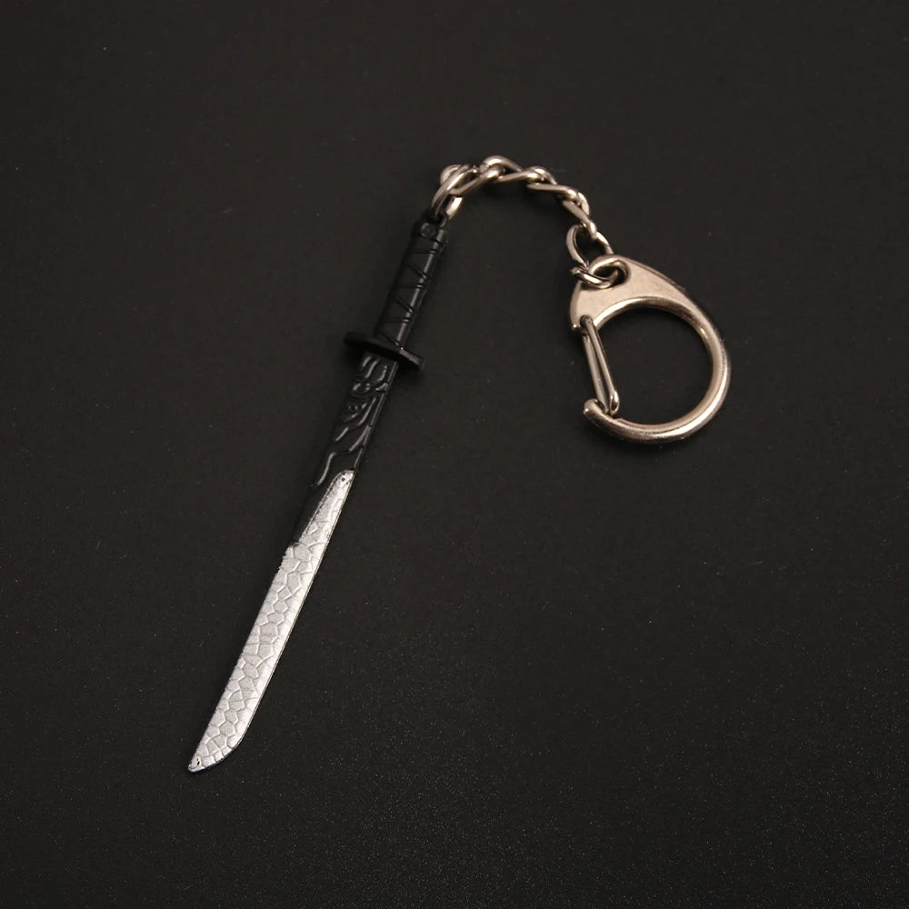 Genshin Impact Sword Keychain Zhongli Venti Diluc Weapons Skyward Blade Key Chain Keyring Collections Jewelry Gift