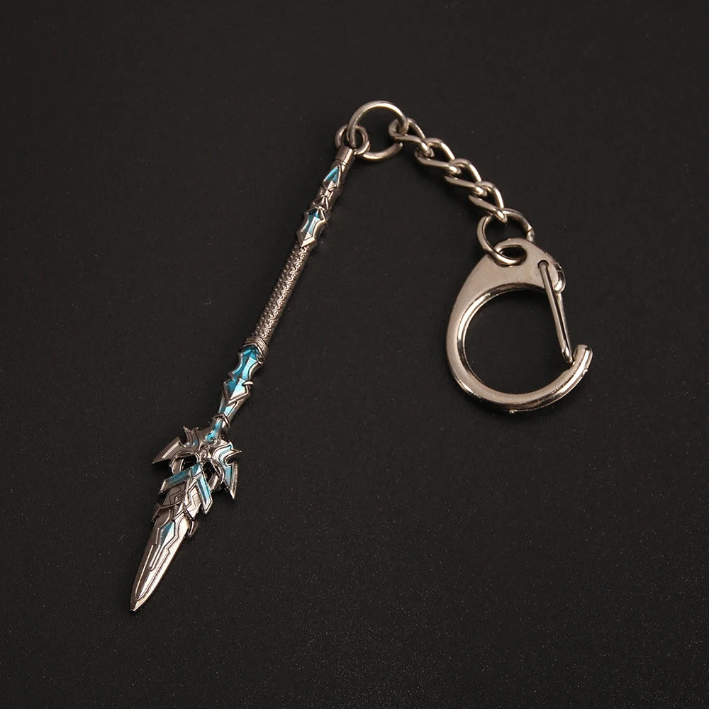 Genshin Impact Sword Keychain Zhongli Venti Diluc Weapons Skyward Blade Key Chain Keyring Collections Jewelry Gift