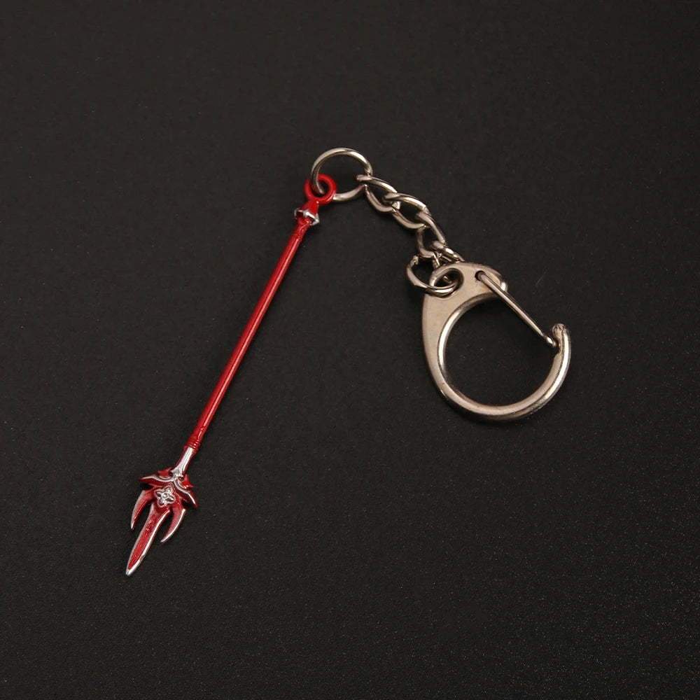 Genshin Impact Sword Keychain Zhongli Venti Diluc Weapons Skyward Blade Key Chain Keyring Collections Jewelry Gift