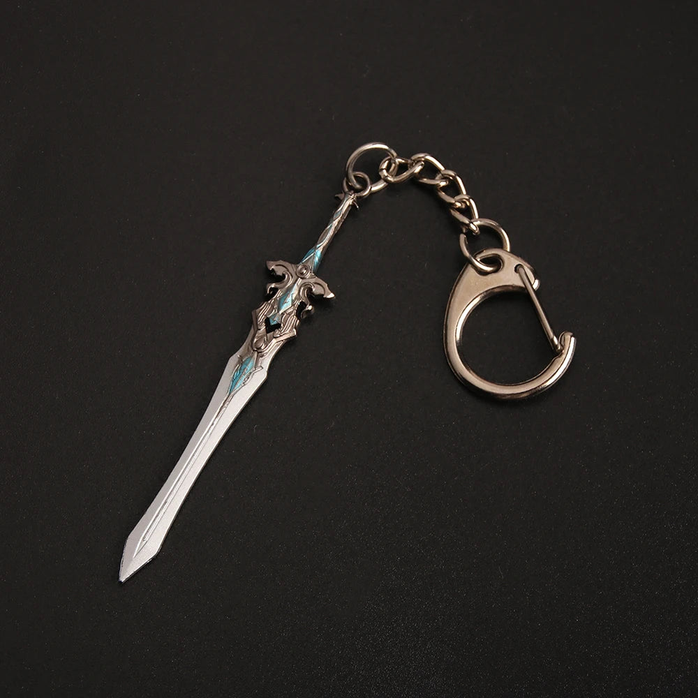 Genshin Impact Sword Keychain Zhongli Venti Diluc Weapons Skyward Blade Key Chain Keyring Collections Jewelry Gift