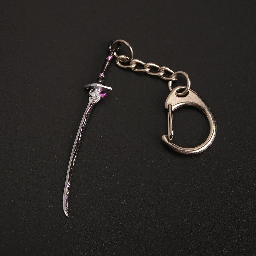 Genshin Impact Sword Keychain Zhongli Venti Diluc Weapons Skyward Blade Key Chain Keyring Collections Jewelry Gift