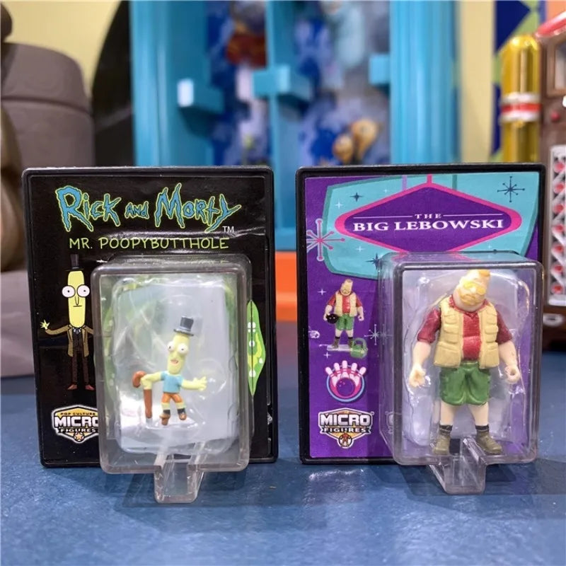 Genuine Rick Mortie Action Figure Poopybutthole Big Lebowskie Mini Children's Toy Doll Collectible Model