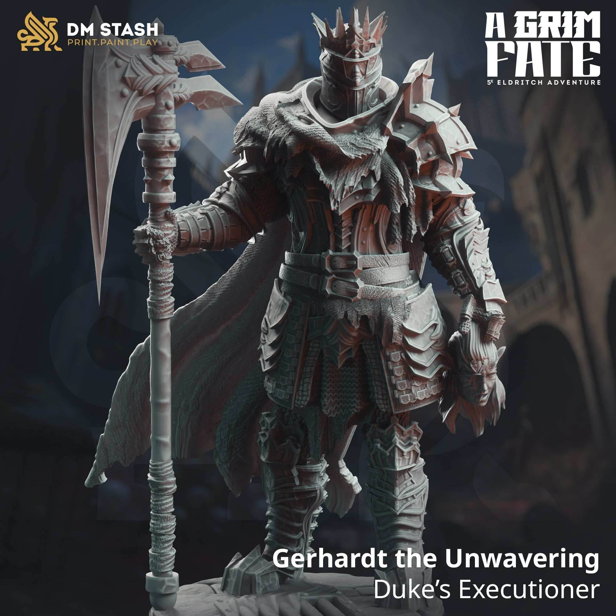 Gerhardt the Unwavering, Duke's Executioner (Male Human Paladin) - 32mm Scale
