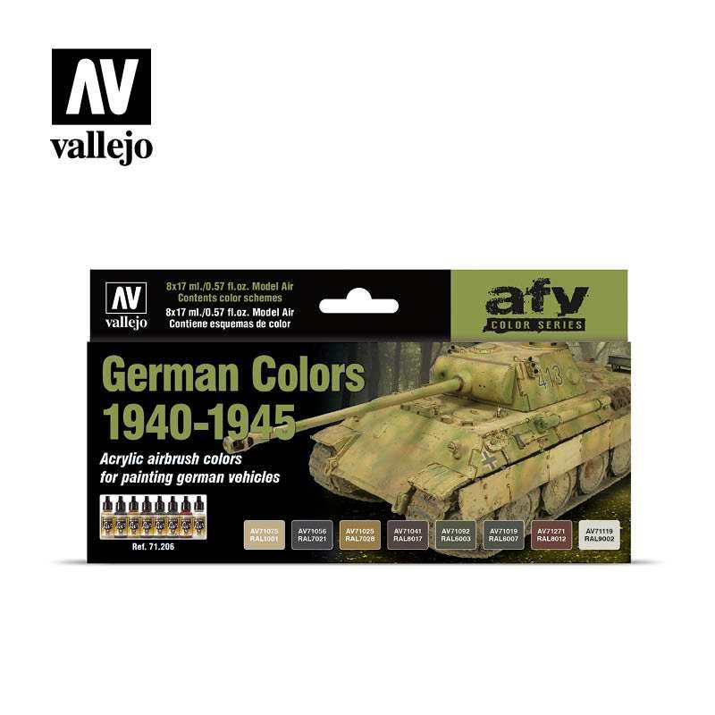 Model Air Set: German Colors 1940-1945 (8 -17ml bottles) - 
