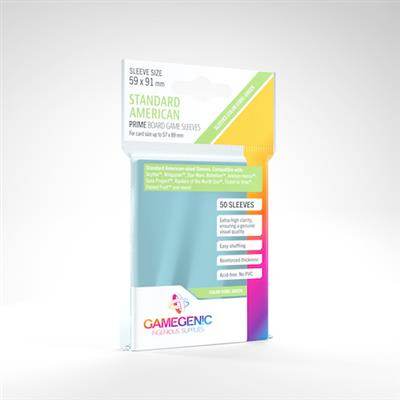 Gamegenic PRIME Sleeves: Standard American (51mm x 91mm) - 