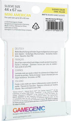 Gamegenic MATTE Sleeves: Mini American (44 x 67 mm, 50 pack) - 