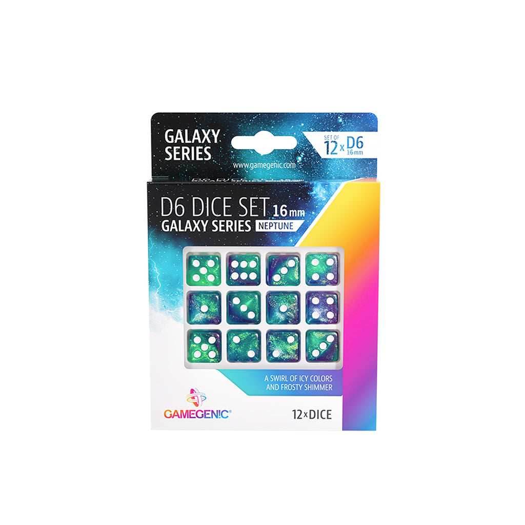 Gamegenic D6 Dice Set (16mm) - Neptune