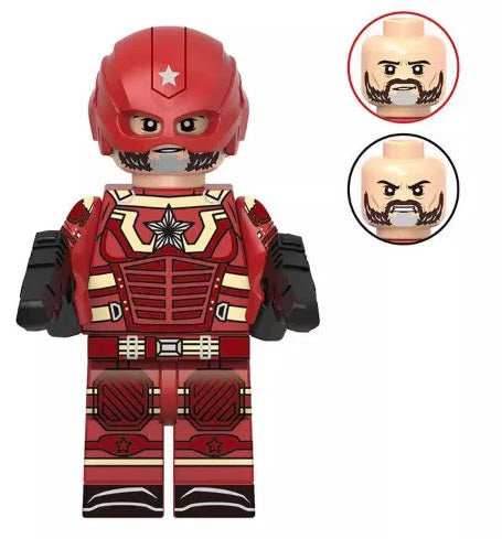 Red Super Soldier Minifigure - 