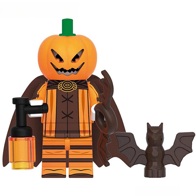 Pumpkin Head & Bat Halloween Lego Compatible Minifigure