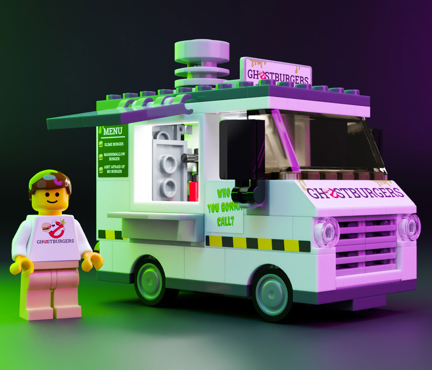 Ghost Burgers - B3 Customs® Food Truck w/ Minifigure