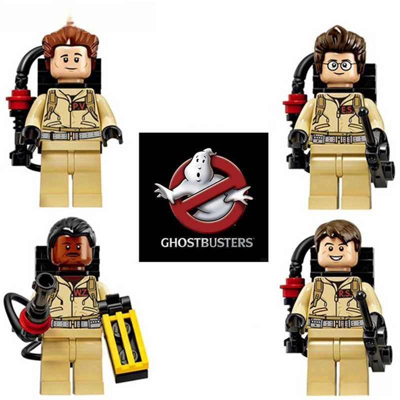 Ghostbusters set of 4 Lego Minifigures custom toys