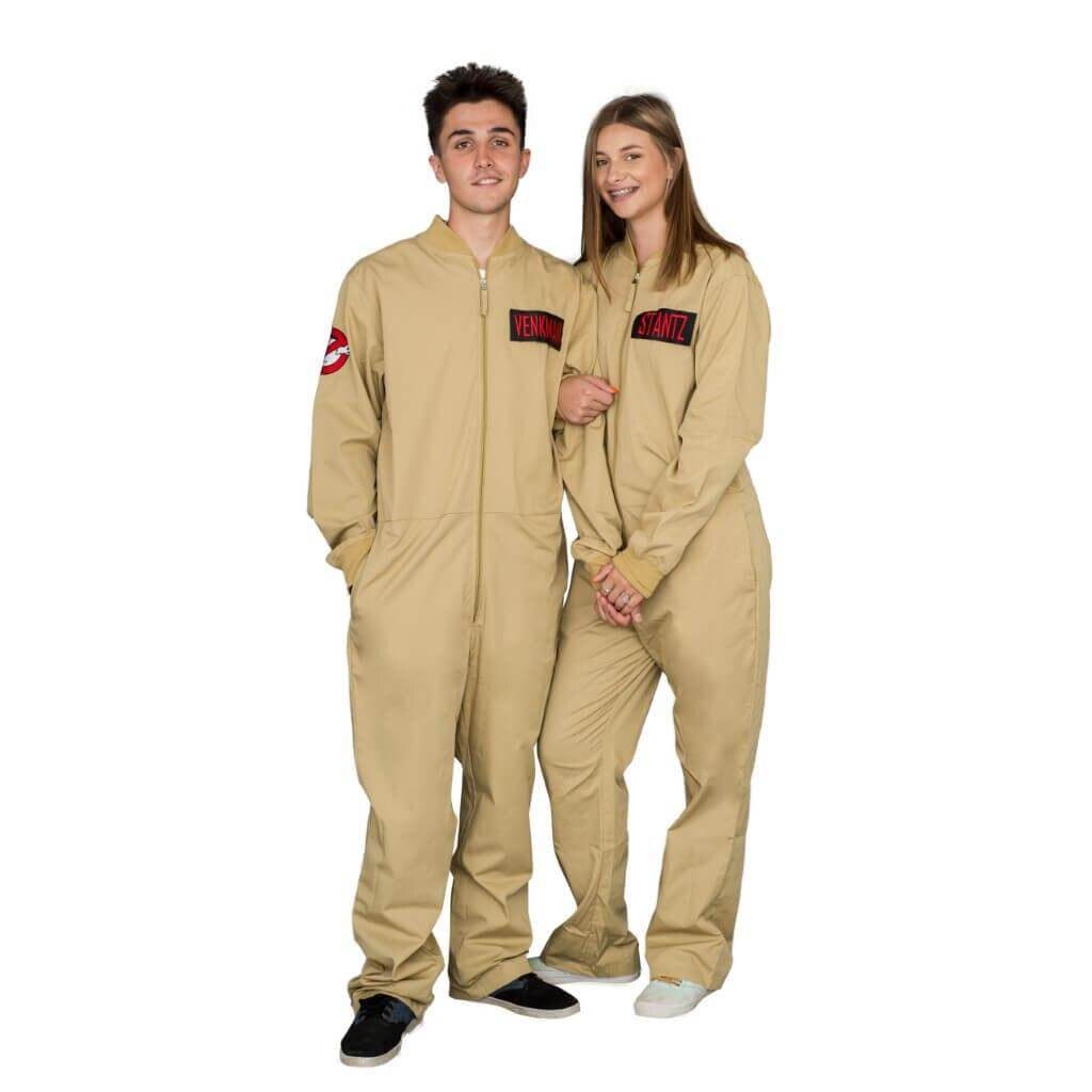 Ghostbusters Zip up Jumpsuit with 4 Attachable Patches - S