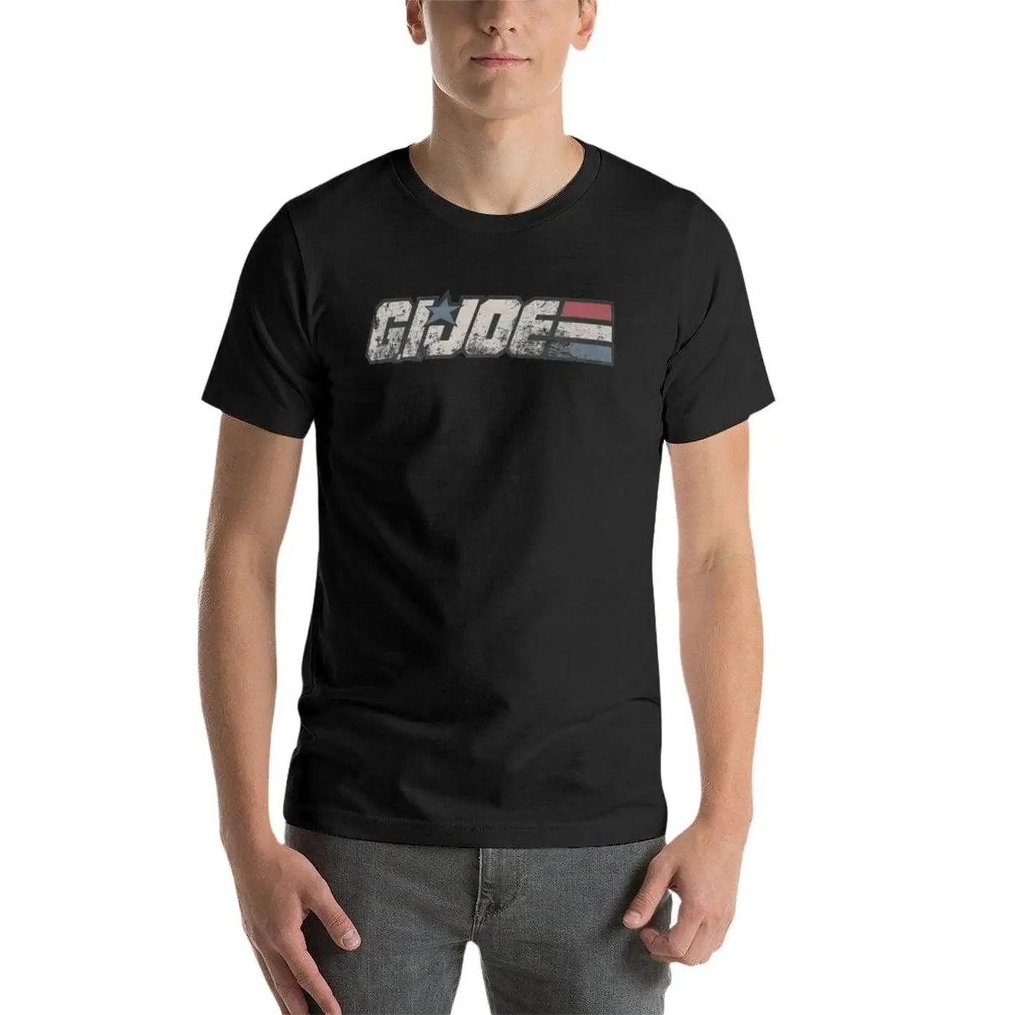 Gi Joe T-Shirt blacks korean fashion plain white t shirts men