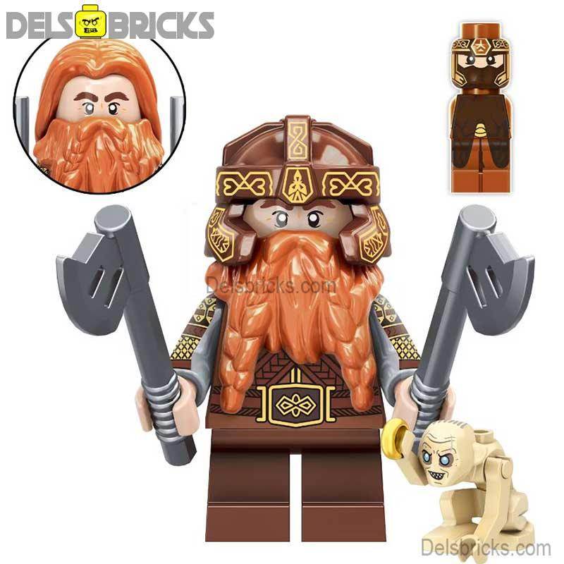 Gimli from Lord of The Rings Lego Minifigures Custom Toys - 